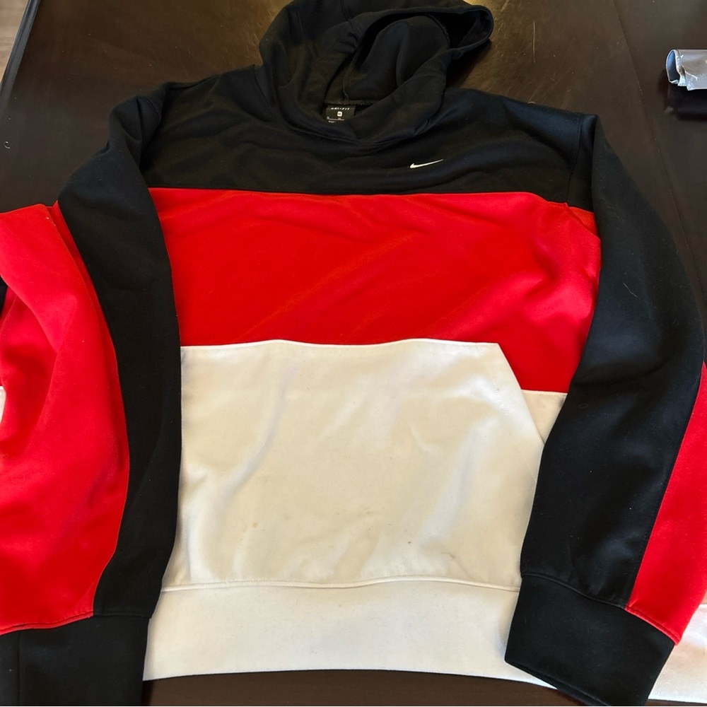 nike Dri fit red white black sweatshirt Men’s X Large